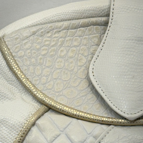 Vintage NWOT Fifth Avenue‎ Purse White Gold Trim Leather Patchwork Shoulder Bag main image 11